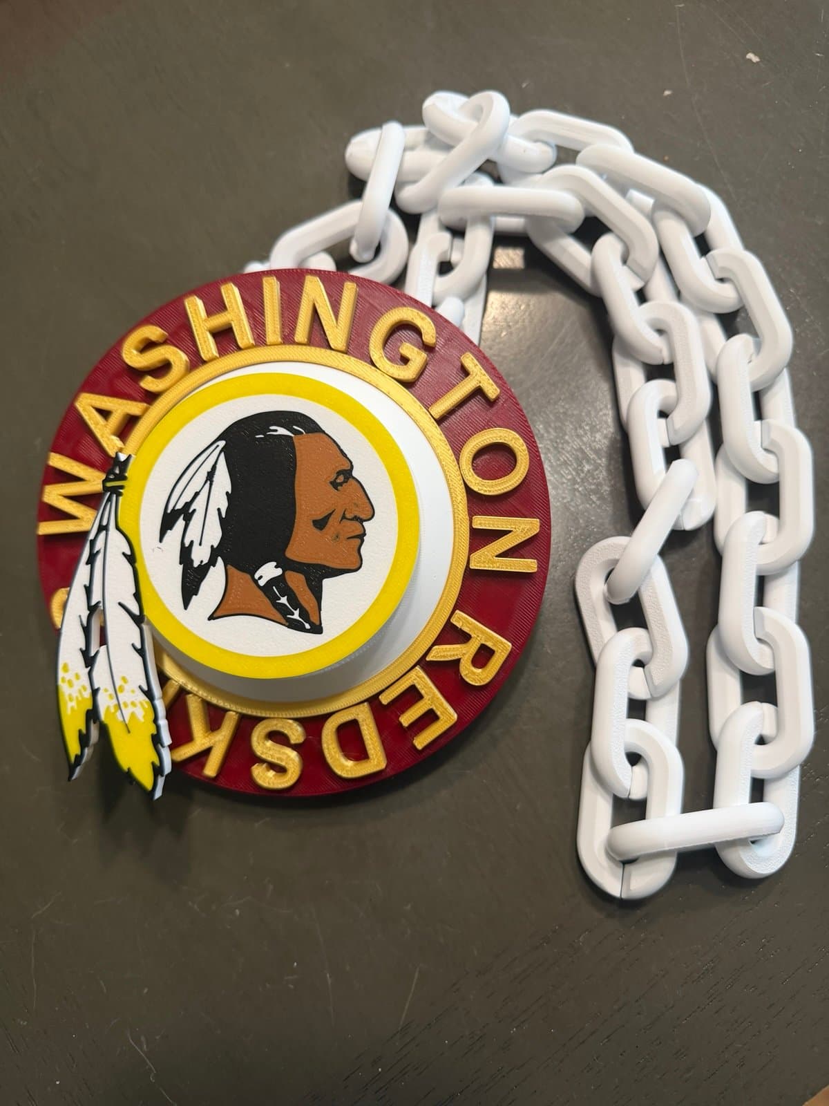 Washington Redskins spinning hype fan chain necklace - Thumbnail 2