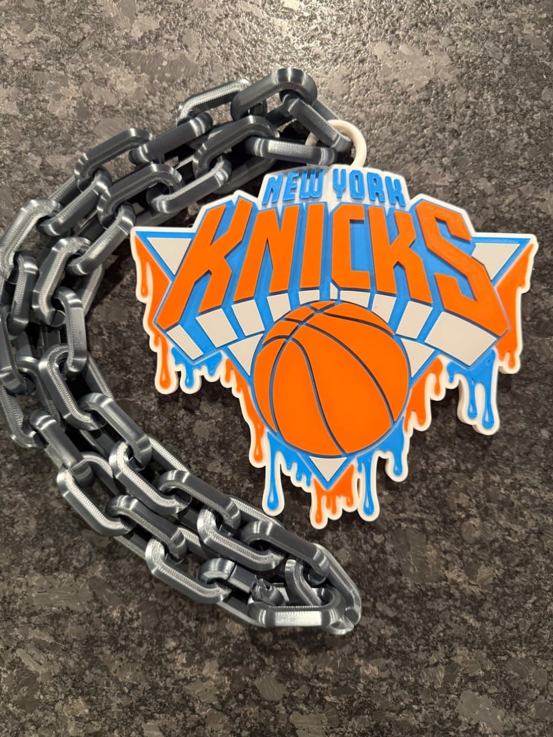 New York Knicks Drip Hype Chain necklace! Choice of chain link color!