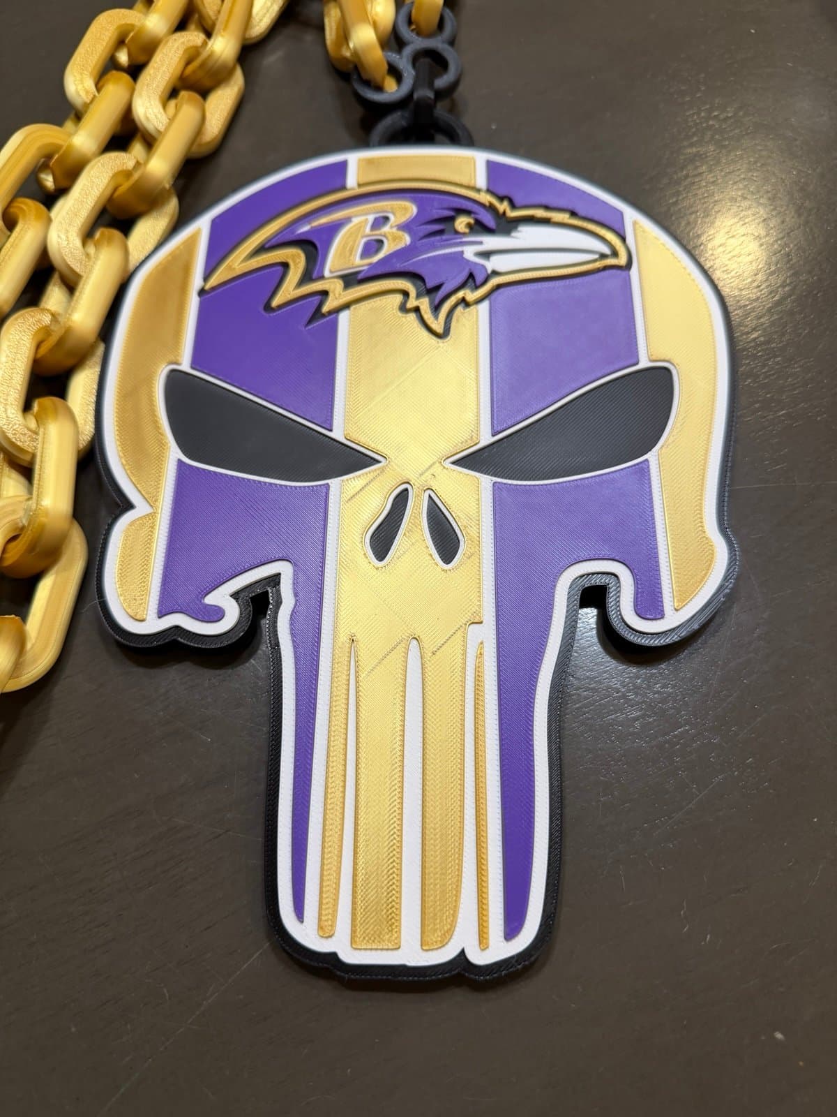 Baltimore Ravens punisher style hype chain necklace - Thumbnail 2