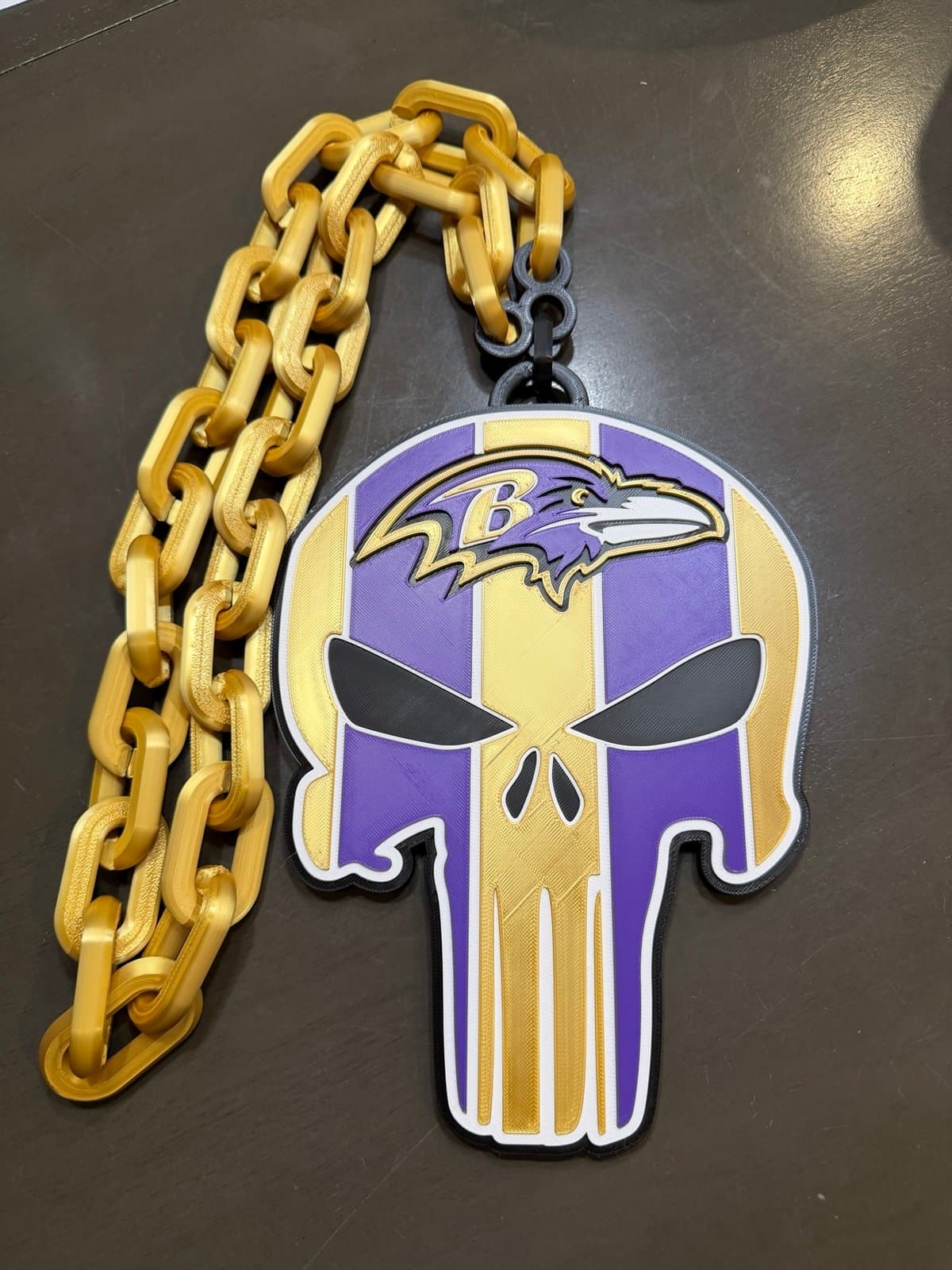 Baltimore Ravens punisher style hype chain necklace