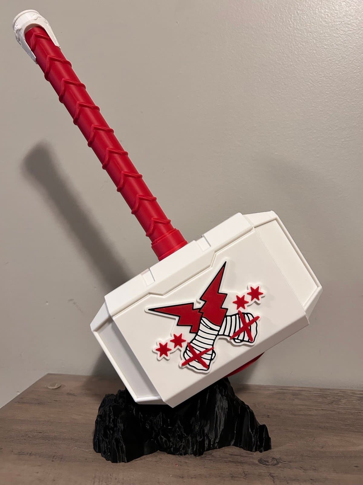 CM Punk WWE inspired Thor hammer and rock stand! - Thumbnail 2