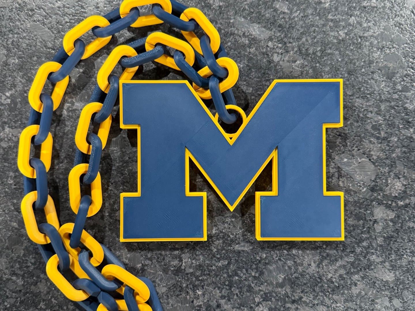 University of Michigan hype fan chain necklace! Unique fan item