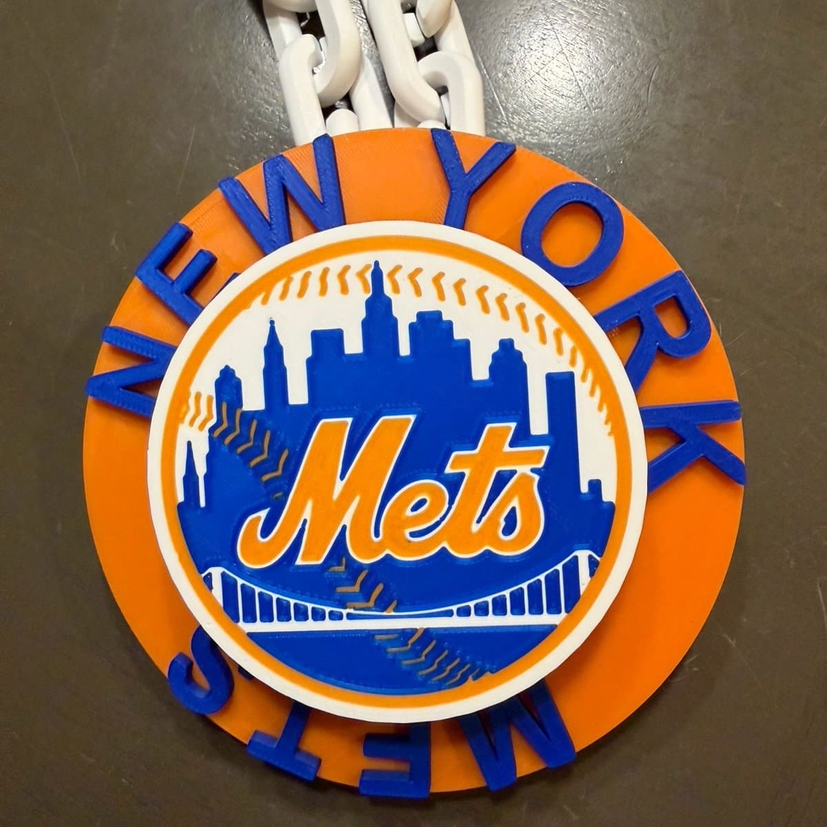 New York Mets Spinning hype fan chain! It moves!