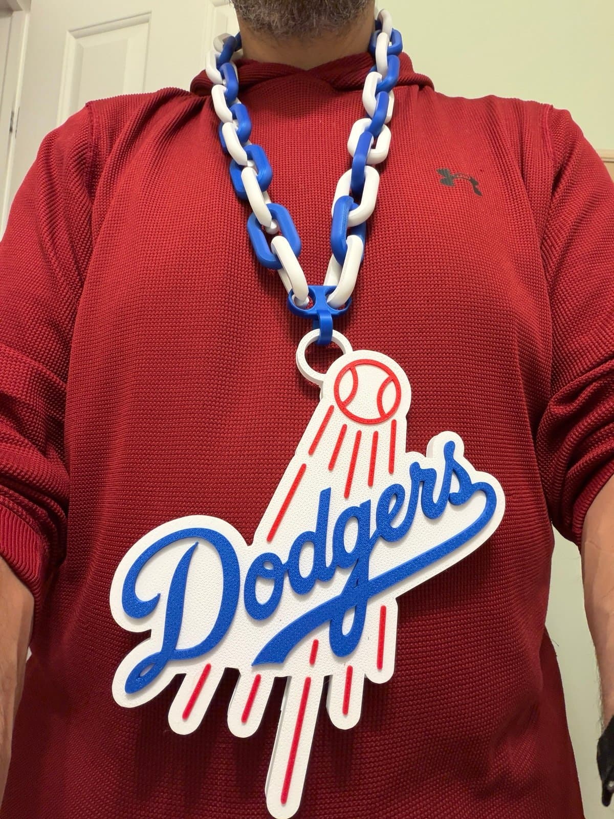 Los Angeles Dodgers extra large hype fan chain! Custom made for you!