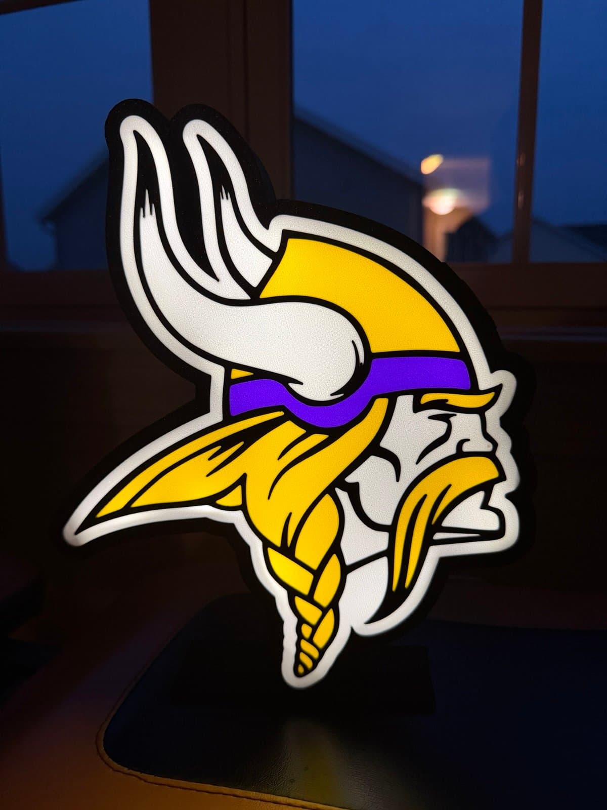 Minnesota Vikings light box - LED lights installed! Desk stand or wall mount! - Thumbnail 3