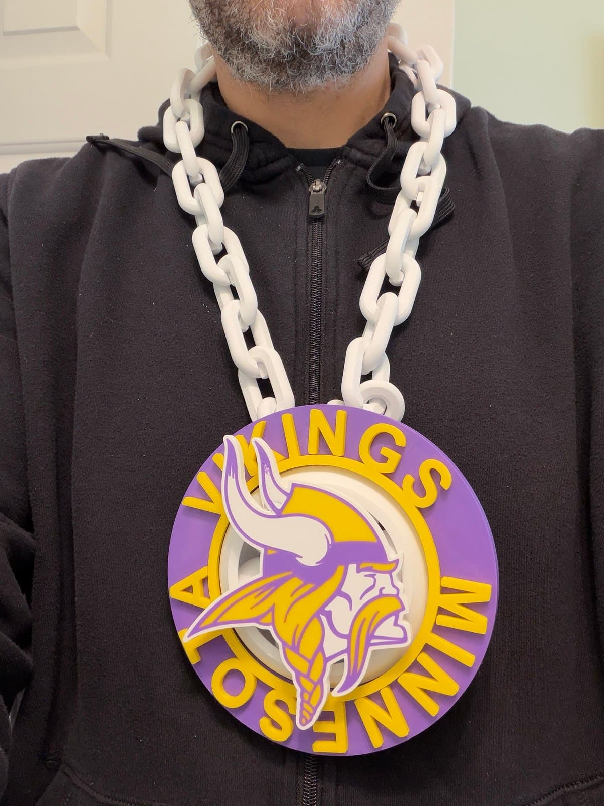 Spinning Minnesota Vikings hype fan chain! Custom made just for you! - Thumbnail 2
