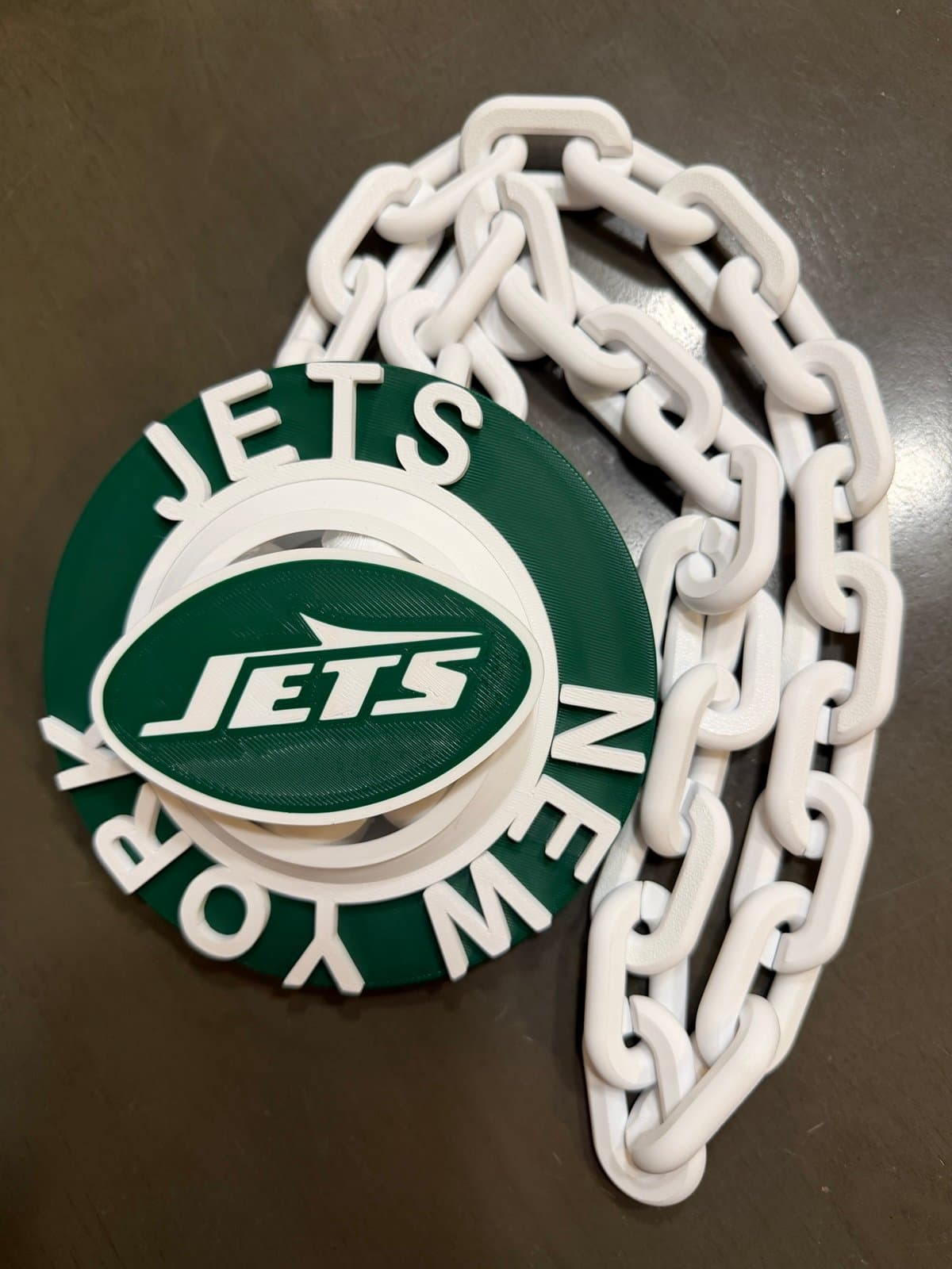New York Jets spinning hype fan chain necklace - Thumbnail 2