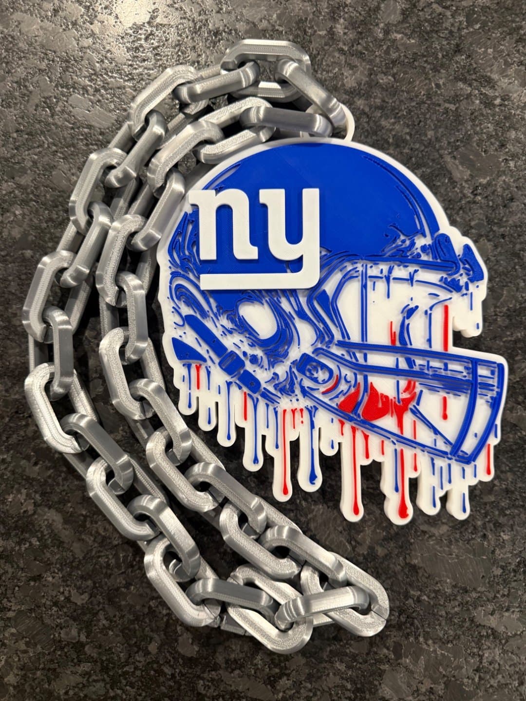 New York Giants Drip style hype fan chain necklace!