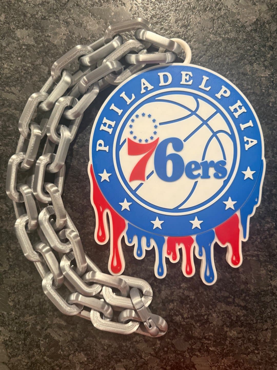 Philadelphia 76ers drip style hype chain necklace