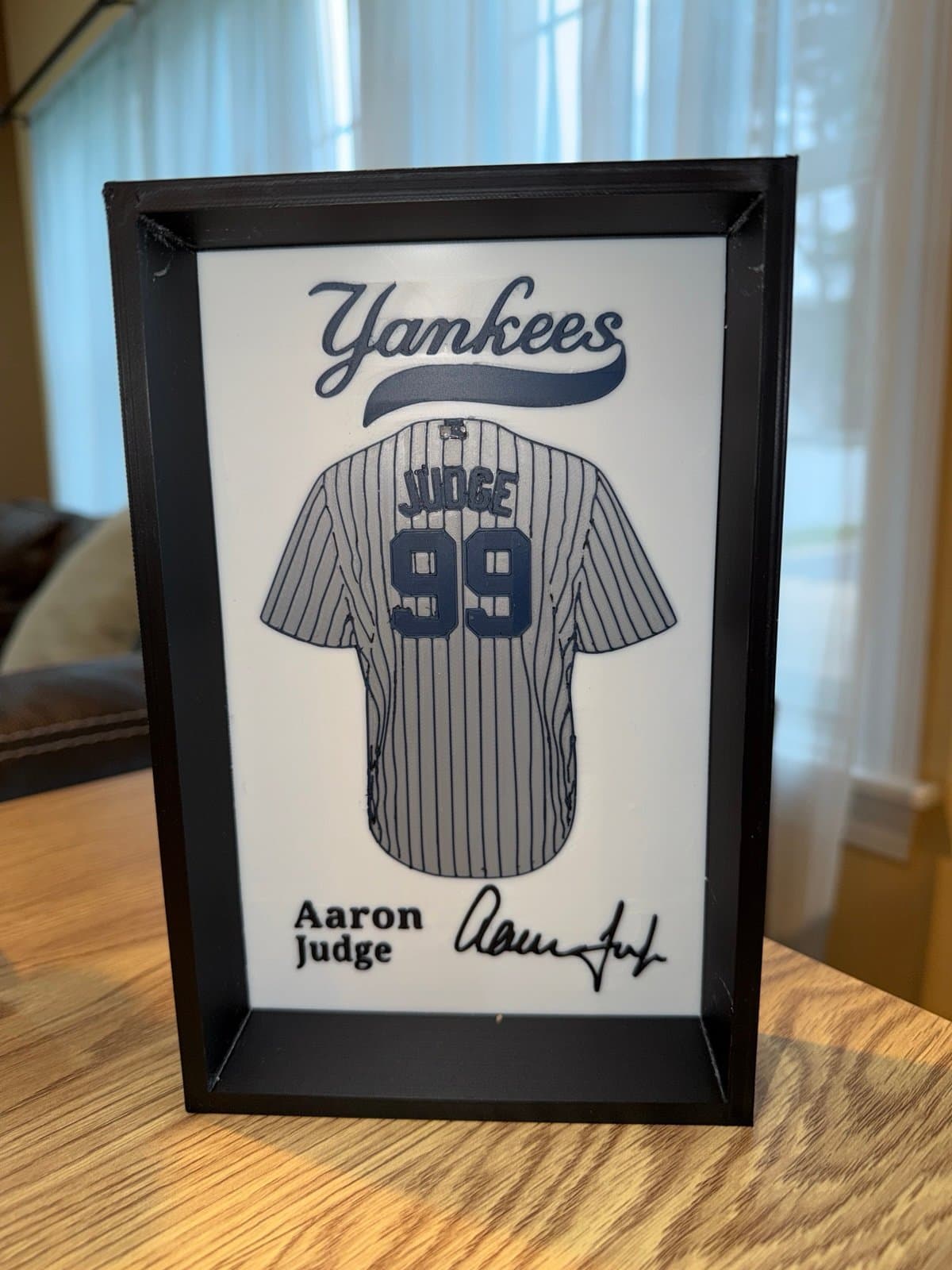 New York Yankees Aaron Judge Jersey display great for your desk or bookshelf - Thumbnail 2