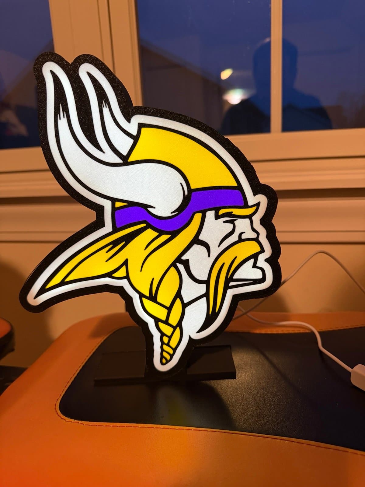 Minnesota Vikings light box - LED lights installed! Desk stand or wall mount! - Thumbnail 2