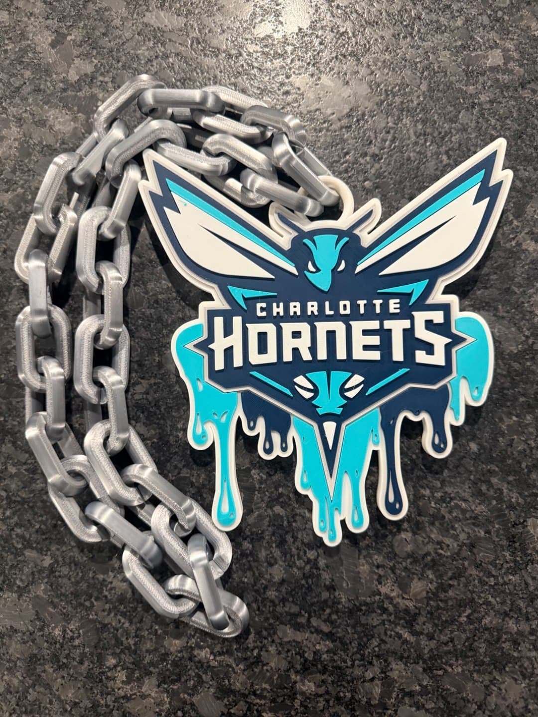 Charlotte Hornets drip style hype chain necklace