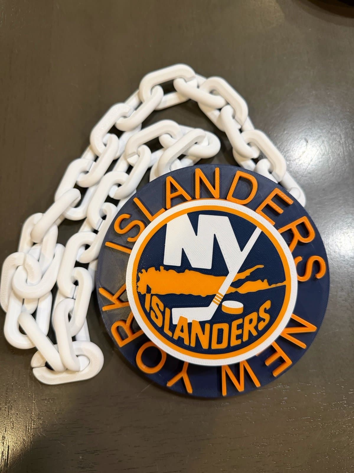 New York Islanders spinning hype chain necklace - Thumbnail 2