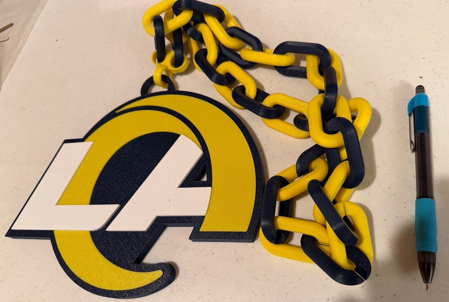 LA Rams extra large fan hype chain- custom made