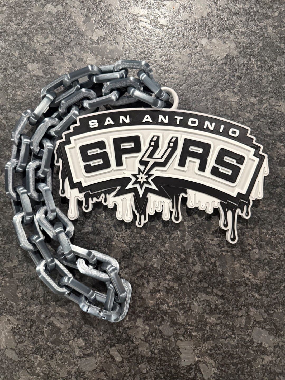 San Antonio Spurs Drip Hype Chain necklace! Choice of chain link color!