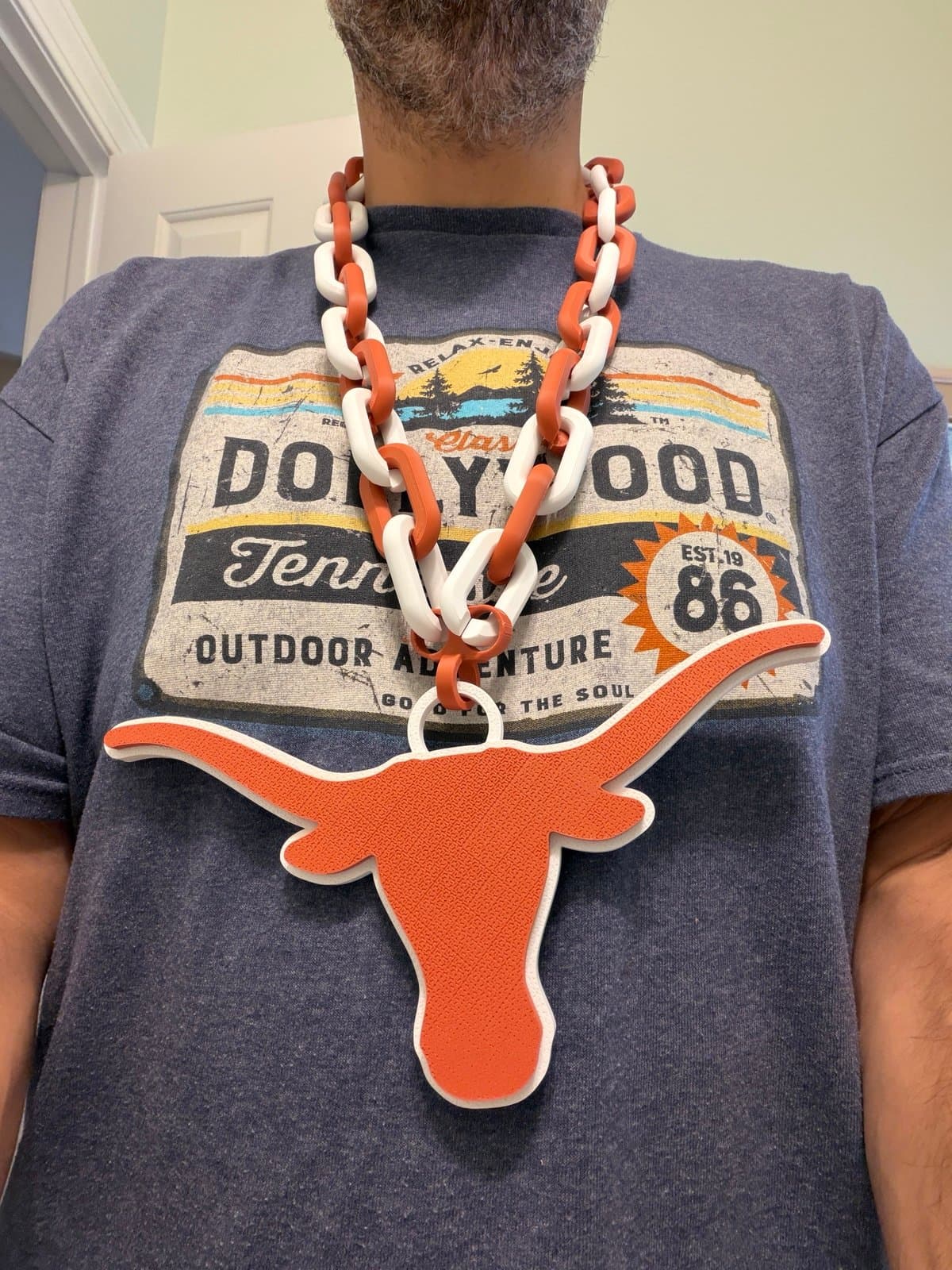 Texas Longhorn Hype fan chain! Custom 3D printed to your specs!