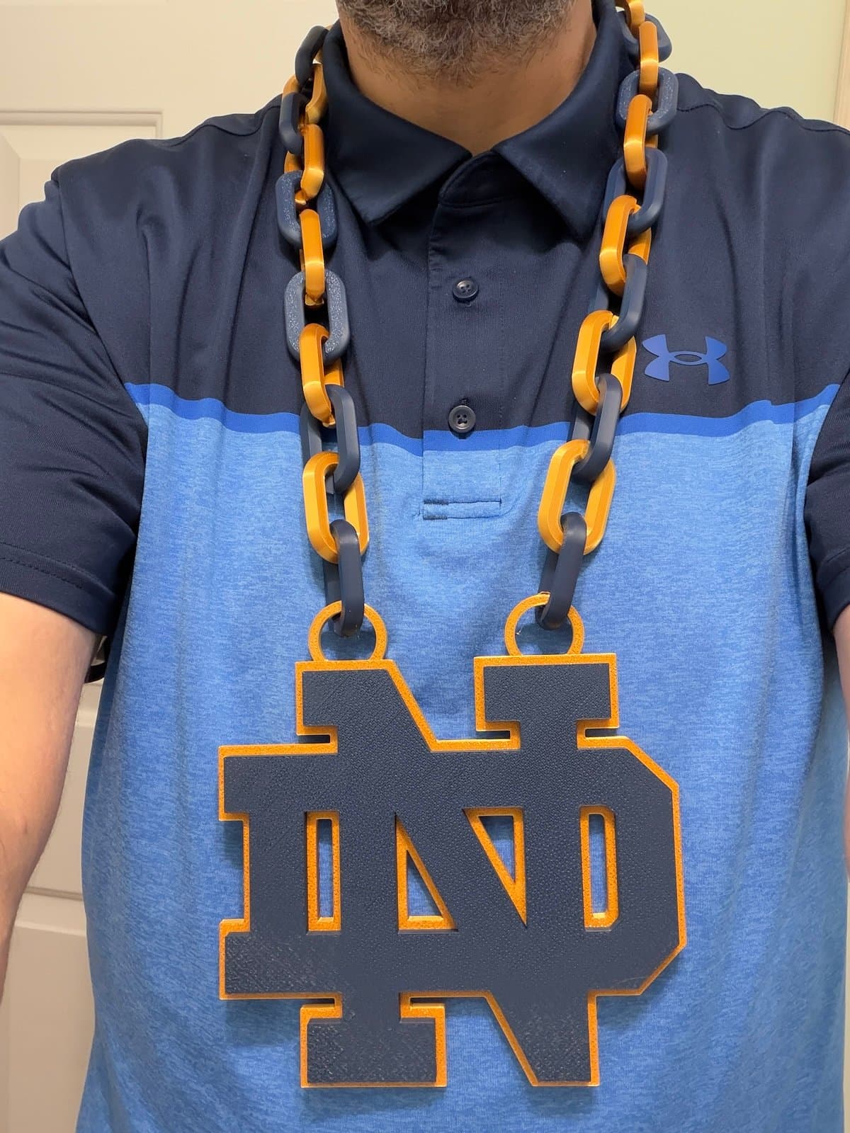Notre Dame over sized hype fan chain! Custom made!