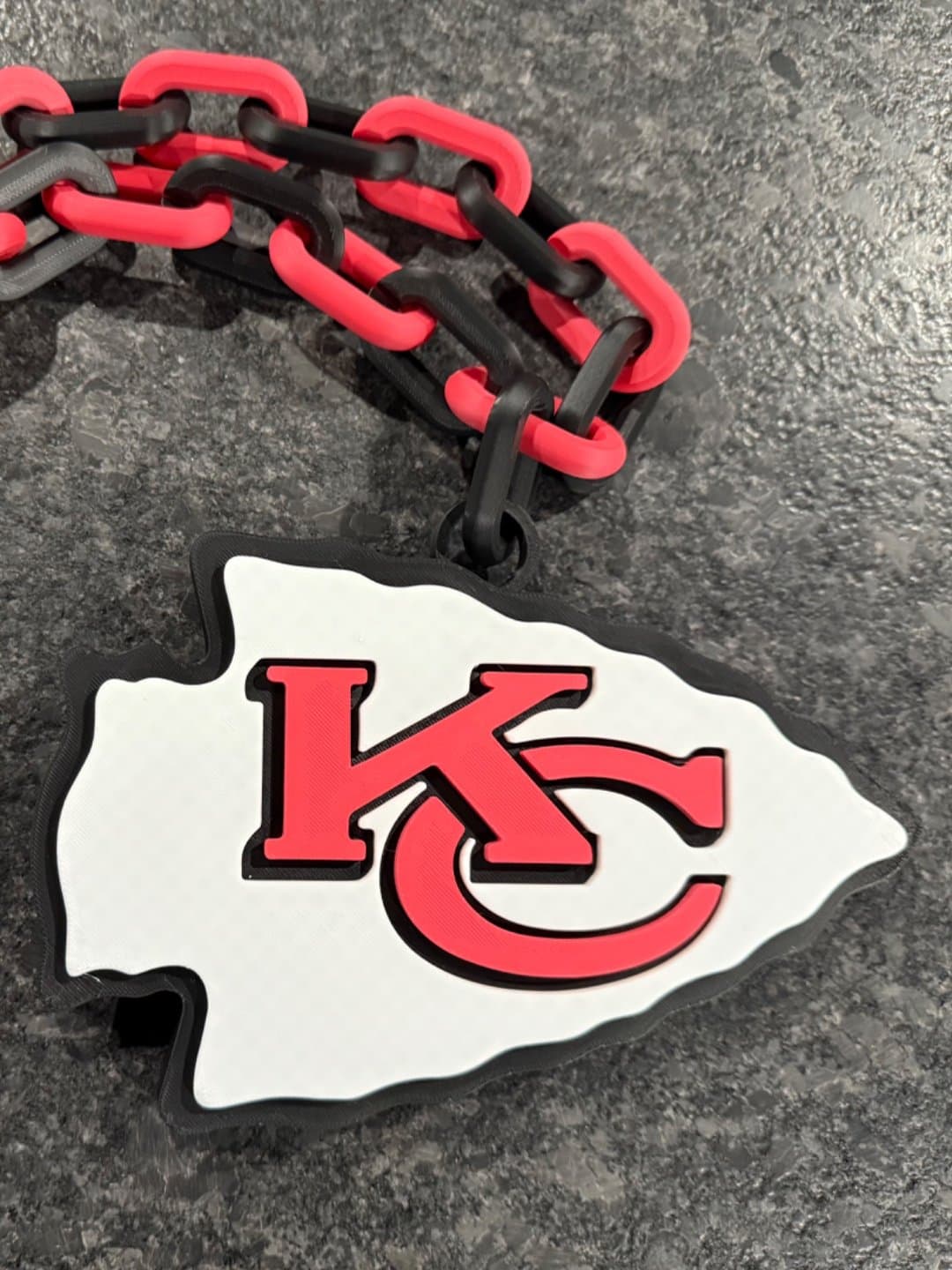 Kansas City Chiefs extra large hype fan chain. Custom made for you!