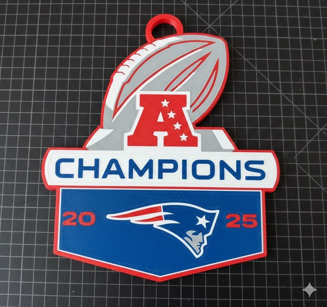 Patriots AFC championship hype chain! Extra large! Your choice of chain color