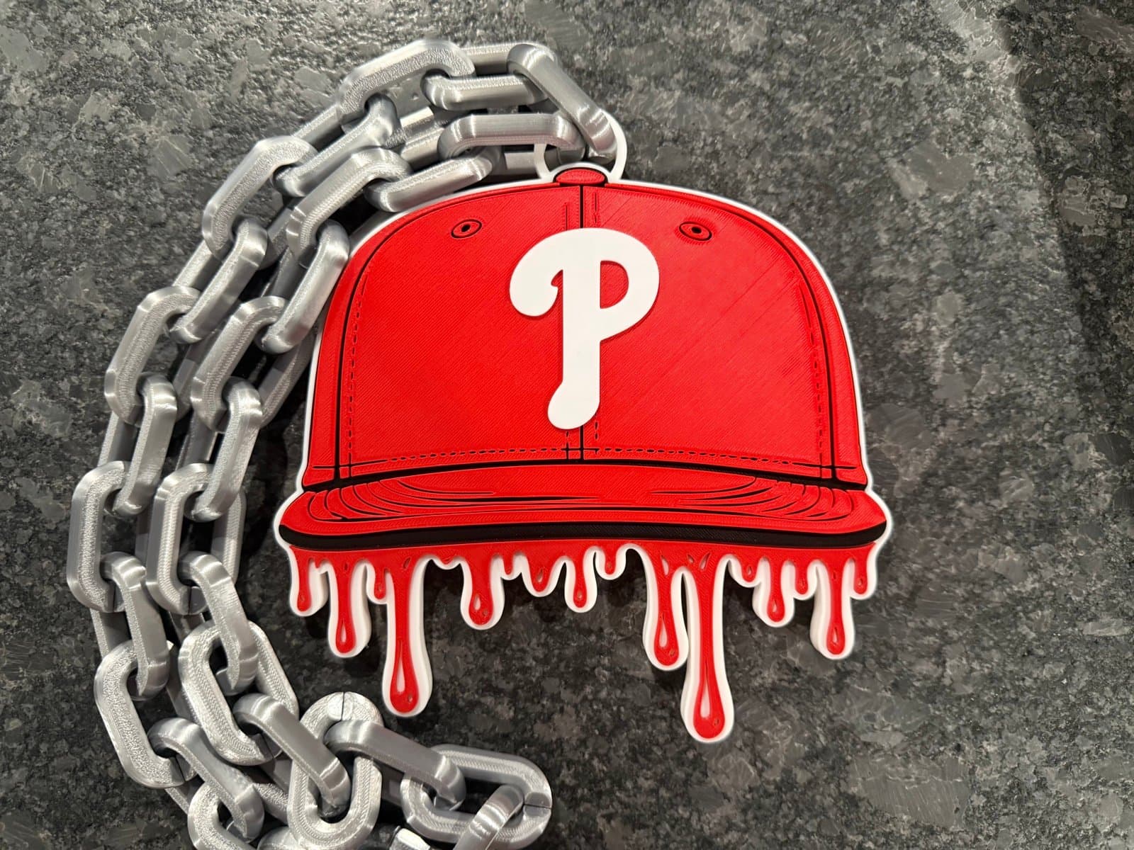 Philadelphia Phillies Drip Baseball Cap Hype Chain neckless! Unique fan item