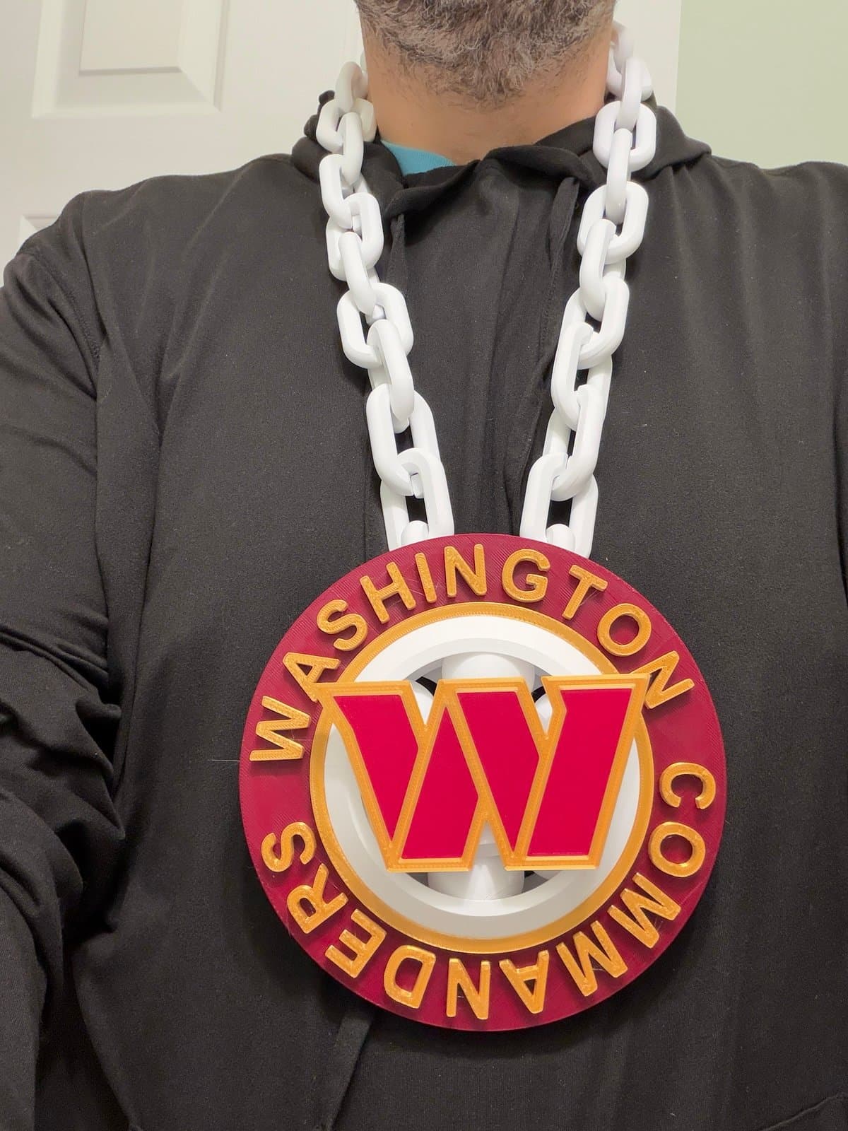 Washington Commanders spinning hype chain necklace