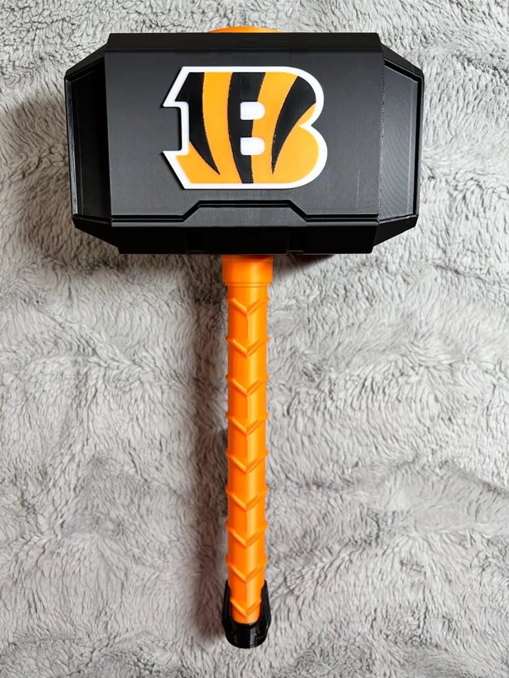 Cincinnati Bengals Thor inspired hammer with rock stand! Unique fan item