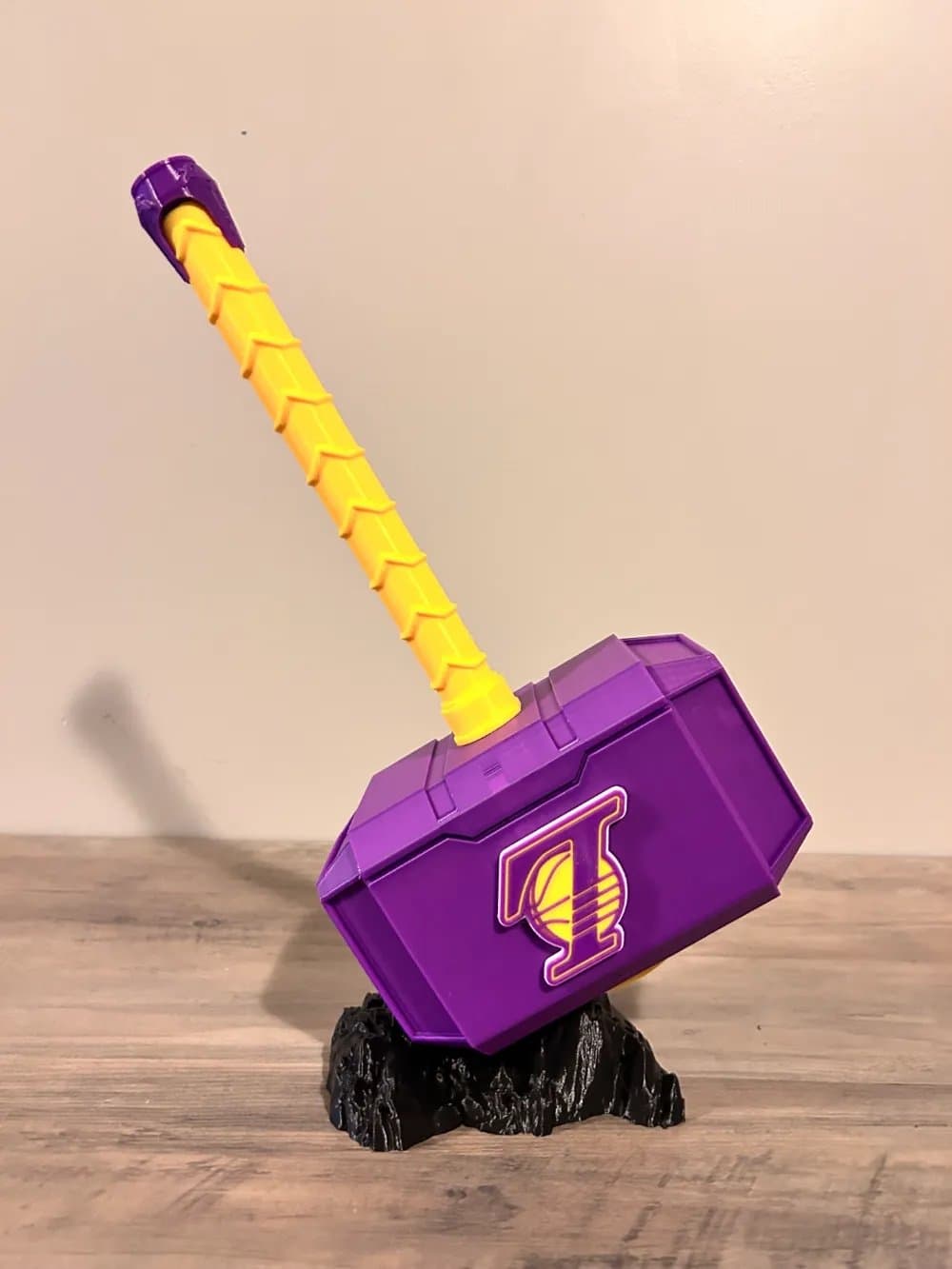 Los Angeles Lakers Mjolnir Thor's Hammer - 3D Printed Fan Art - Thumbnail 2