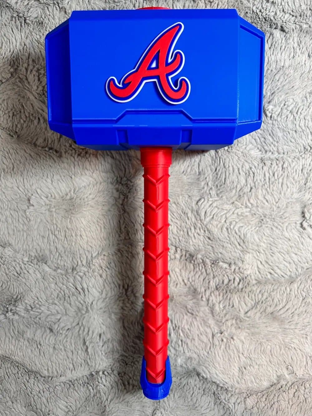 Atlanta Braves Thor inspired hammer and rock stand! Unique fan item