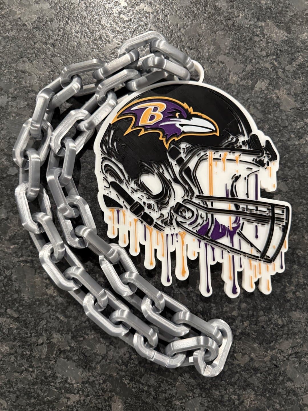 Baltimore Ravens Drip Style hype fan chain necklace!