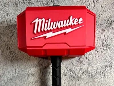 Your favorite tool brands on a Mjolnir Thor's Hammer - 3D Printed Fan Art - EACH - Thumbnail 3