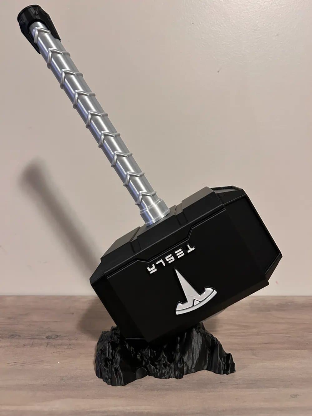 Tesla themed Mjolnir Thor's Hammer - 3D Printed Fan Art - unique gift idea! - Thumbnail 3