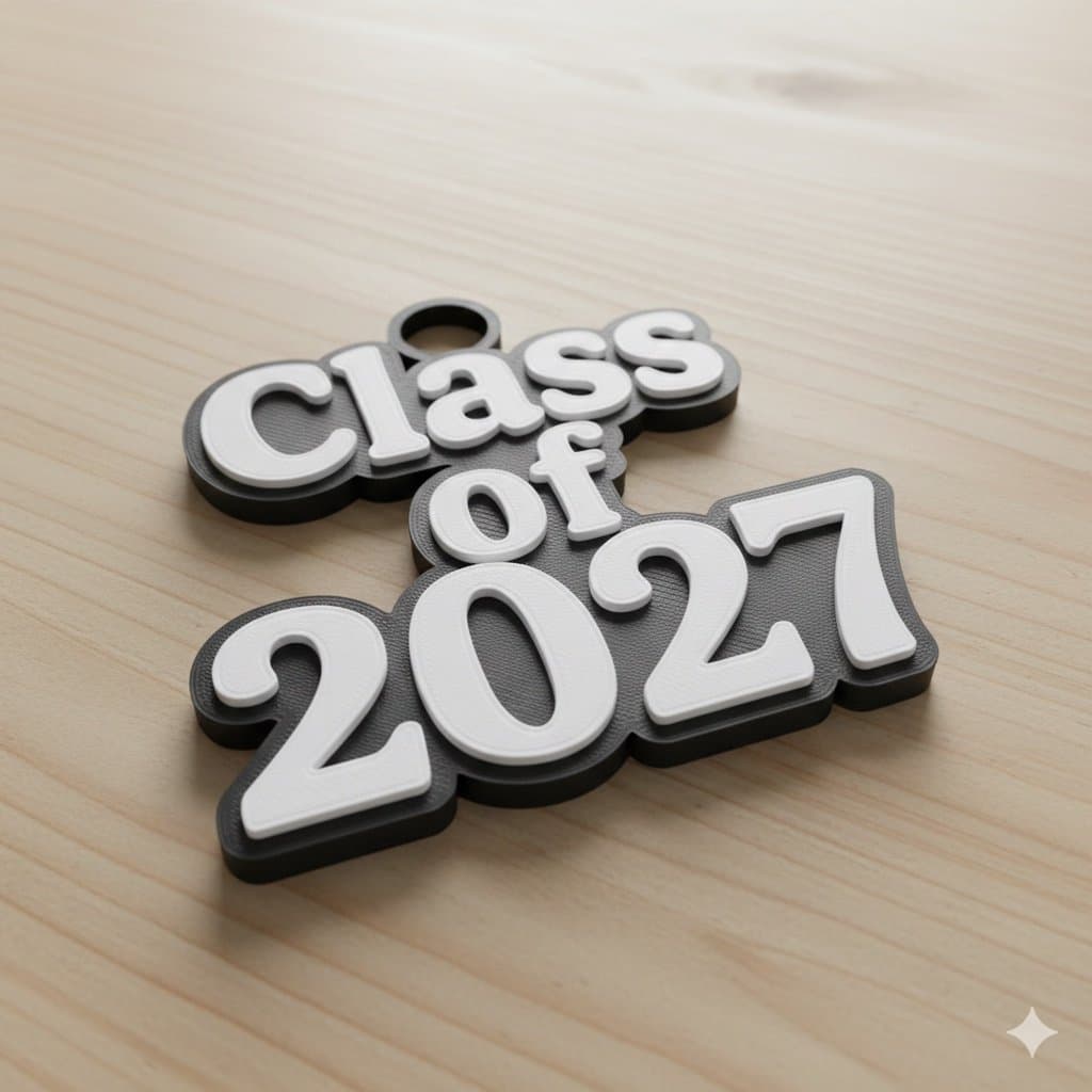 “Class of 20xx” hype chain necklace. Your choice of colors snd link colors! - Thumbnail 2