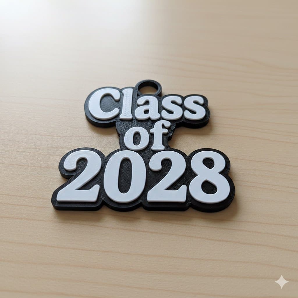 “Class of 20xx” hype chain necklace. Your choice of colors snd link colors! - Thumbnail 3