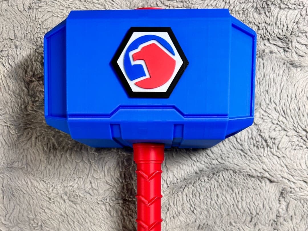 Your favorite tool brands on a Mjolnir Thor's Hammer - 3D Printed Fan Art - EACH - Thumbnail 4