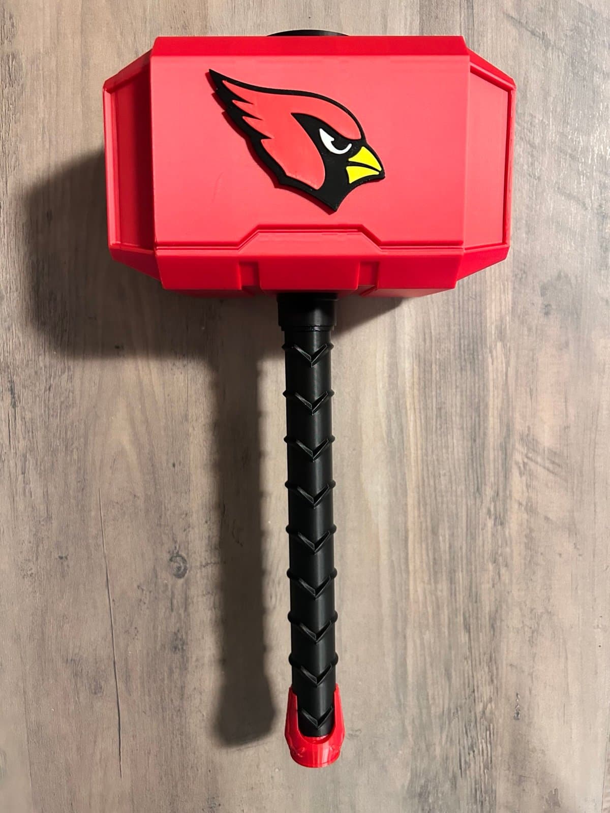 Arizona Cardinals Thor inspired hammer and rock stand! Unique fan item