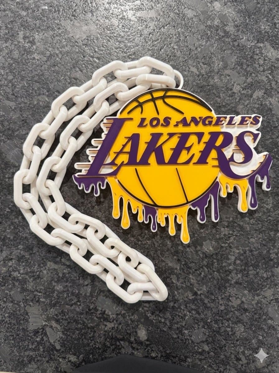 Los Angeles Lakers Drip Hype Chain necklace! Great game day item!