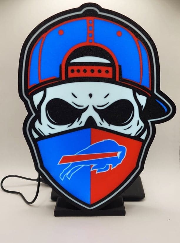 Buffalo Bills - Fan Till I Die - Light Box with LED lights installed - Thumbnail 2
