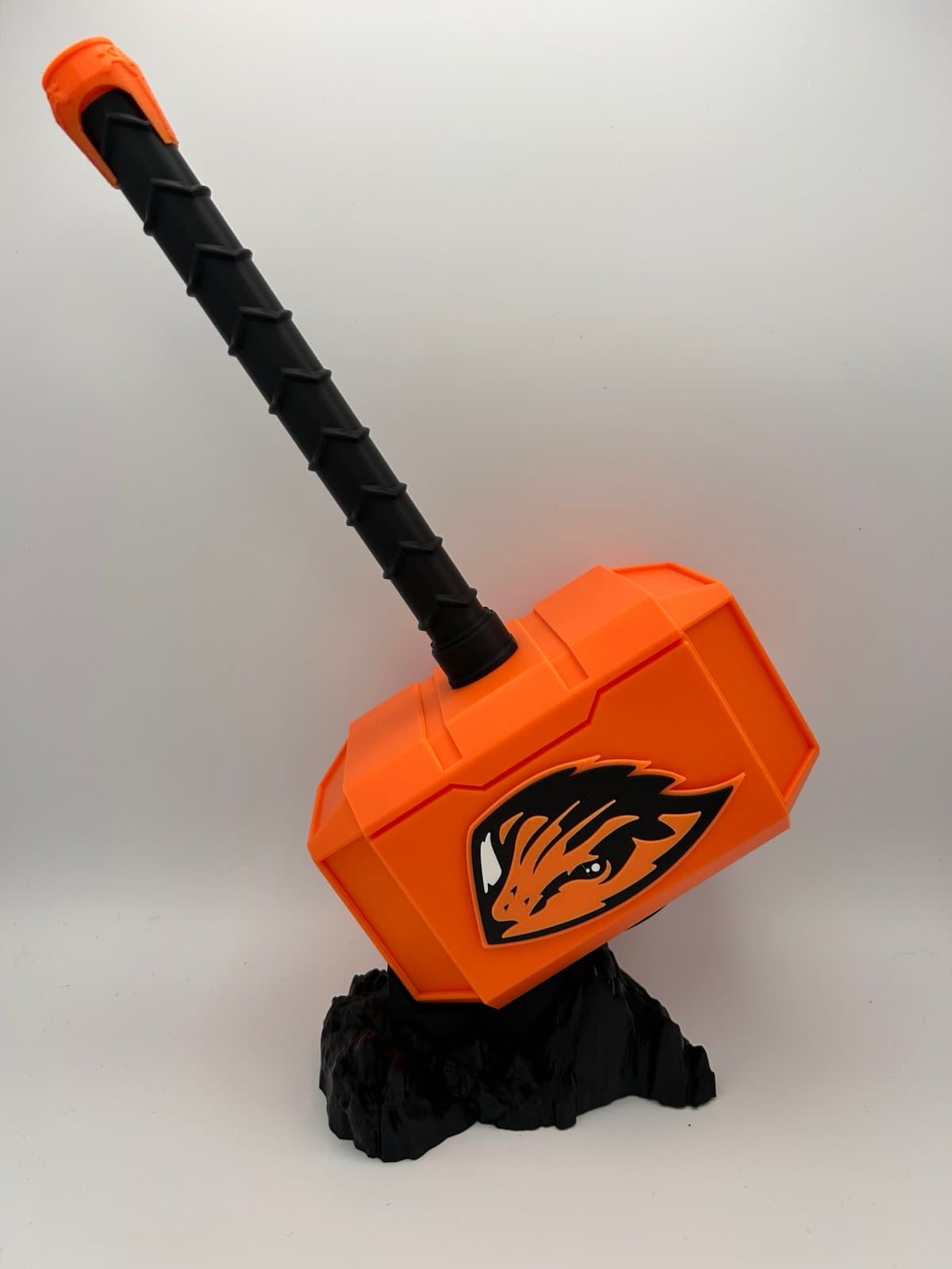 Oregon State Beavers inspired Thor hammer and rock stand - Thumbnail 2