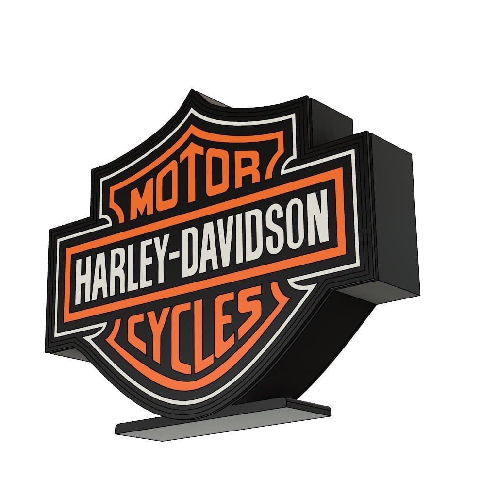Harley Davidson Light Box with LED lights installed! Great for your room! - Thumbnail 2