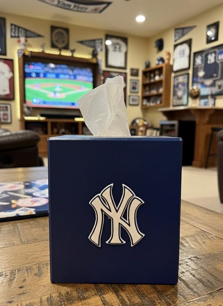 New York Yankees small tissue box cover - custom made