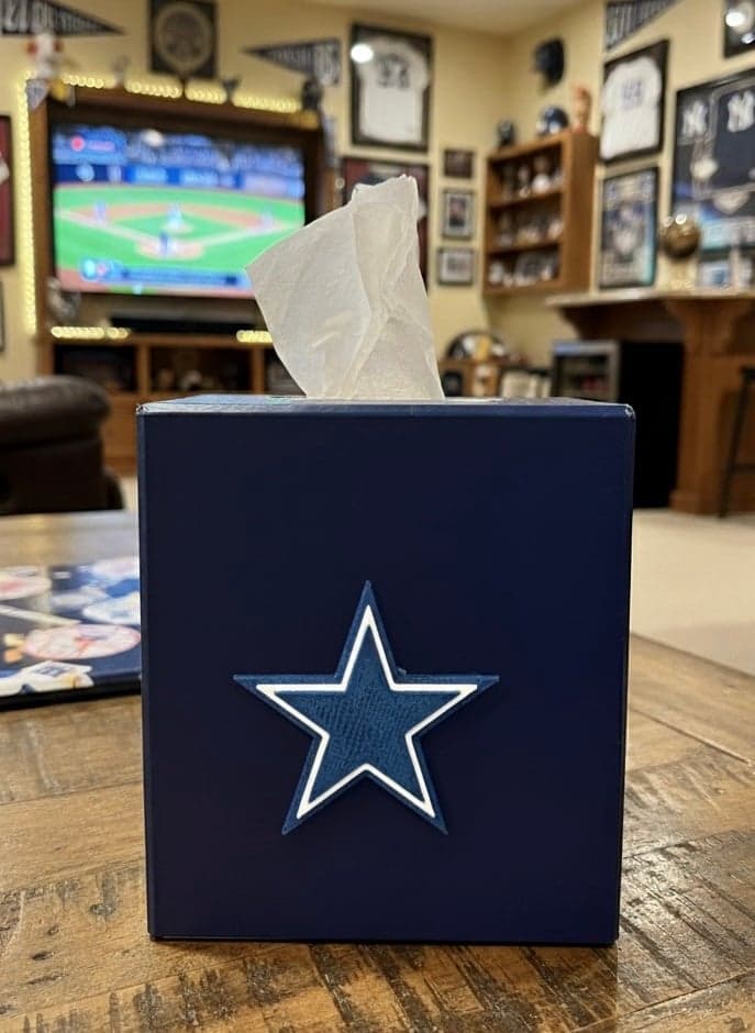 Dallas Cowboys small tissue box cover - custom made for YOUR Home!