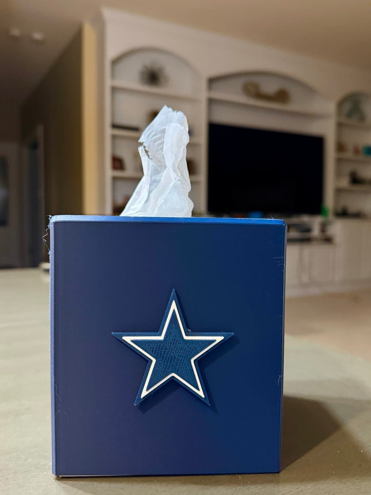Dallas Cowboys small tissue box cover - custom made for YOUR Home! - Thumbnail 2