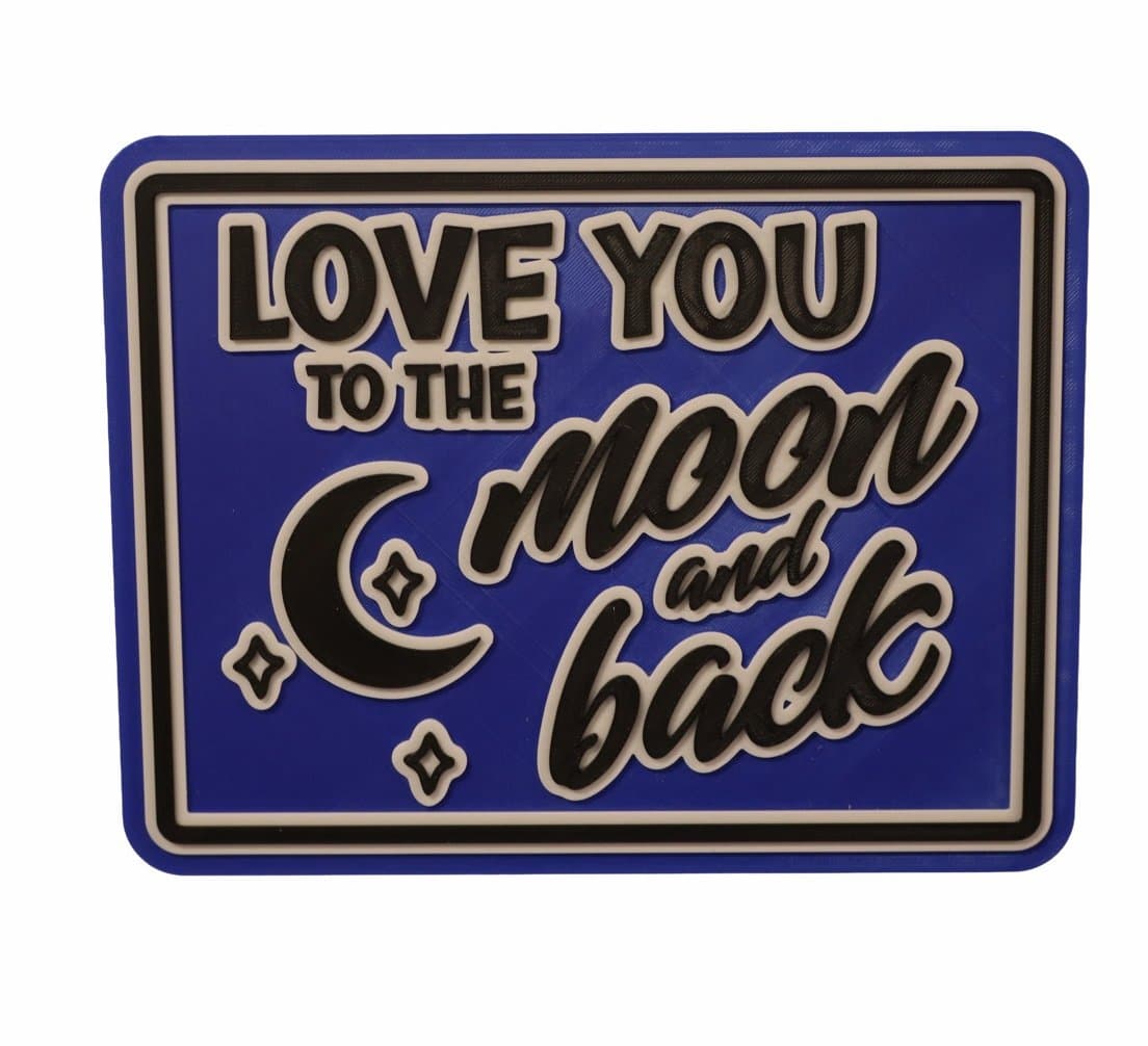 Love you to the Moon and Back. Romantic Wall Art / Sign!