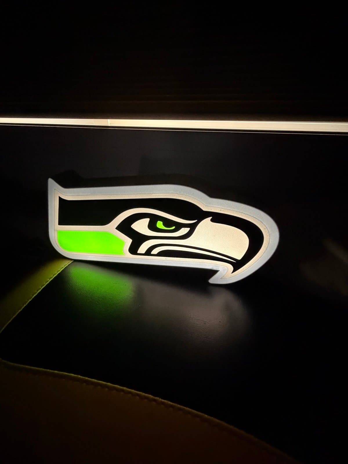 Seattle Seahawks LED light box ! Light up your desk, wall or shelf!