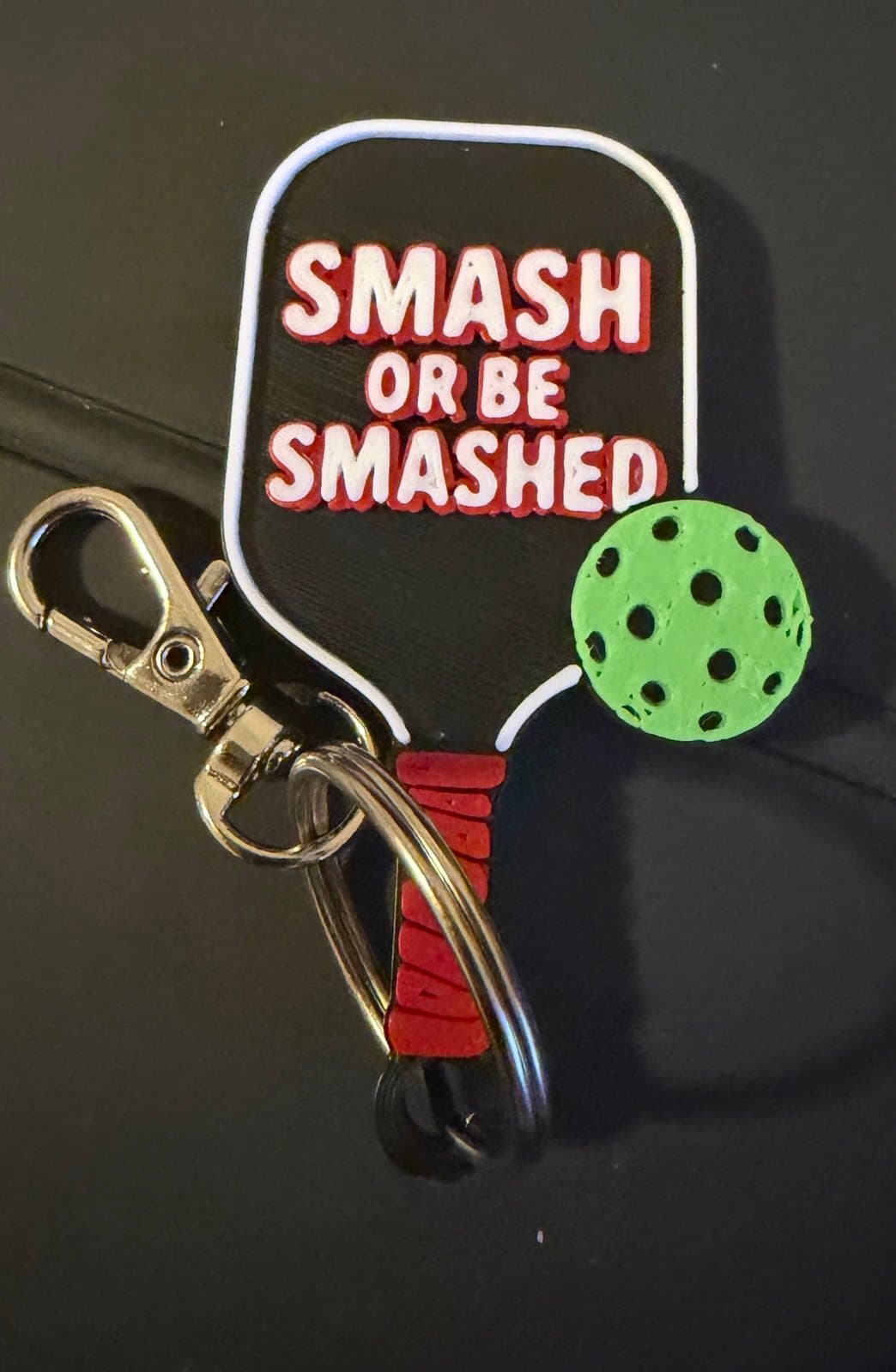 Pickleball keychain - smash or be smashed!
