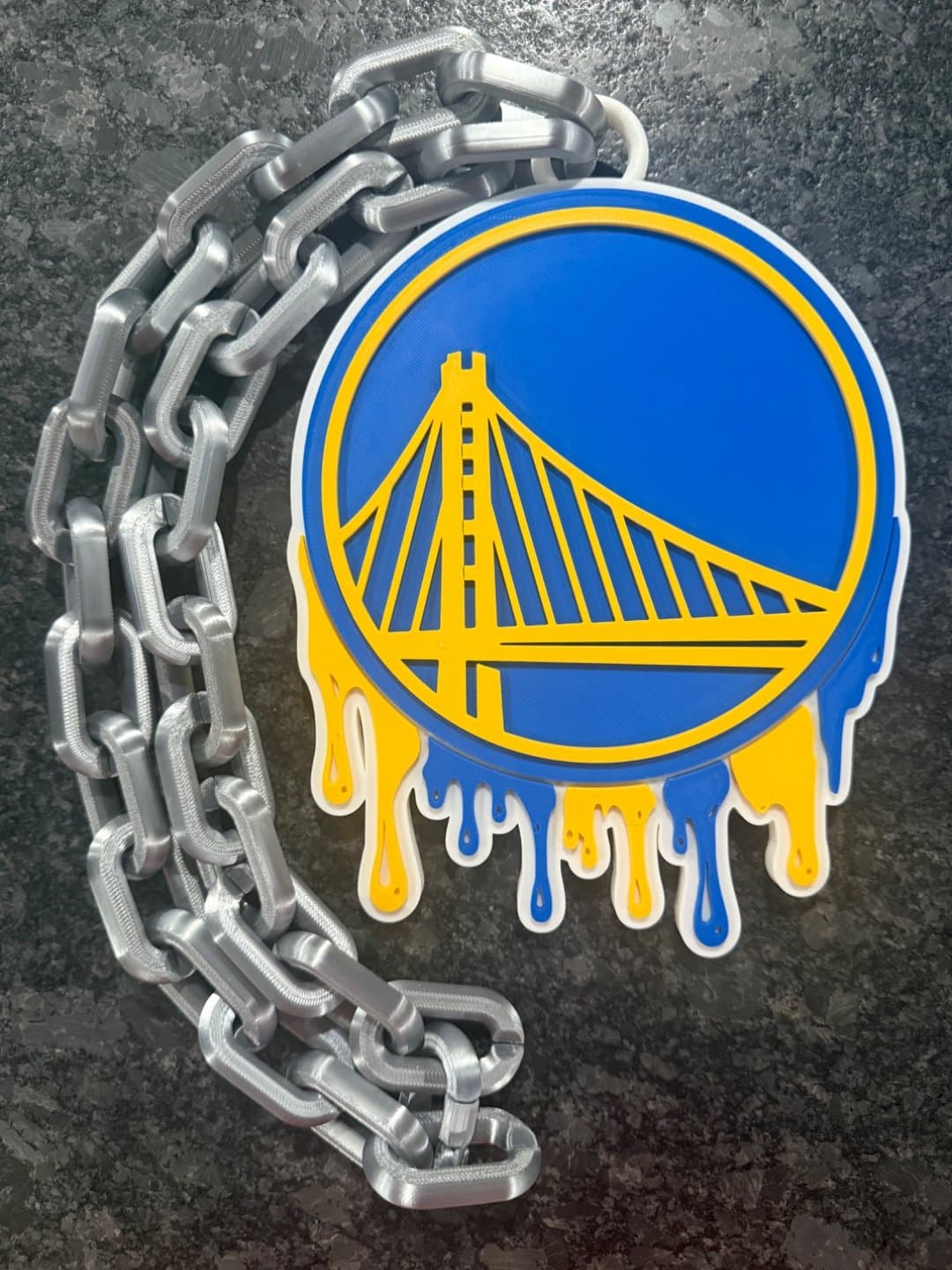 Golden State Warriors drip style hype chain necklace