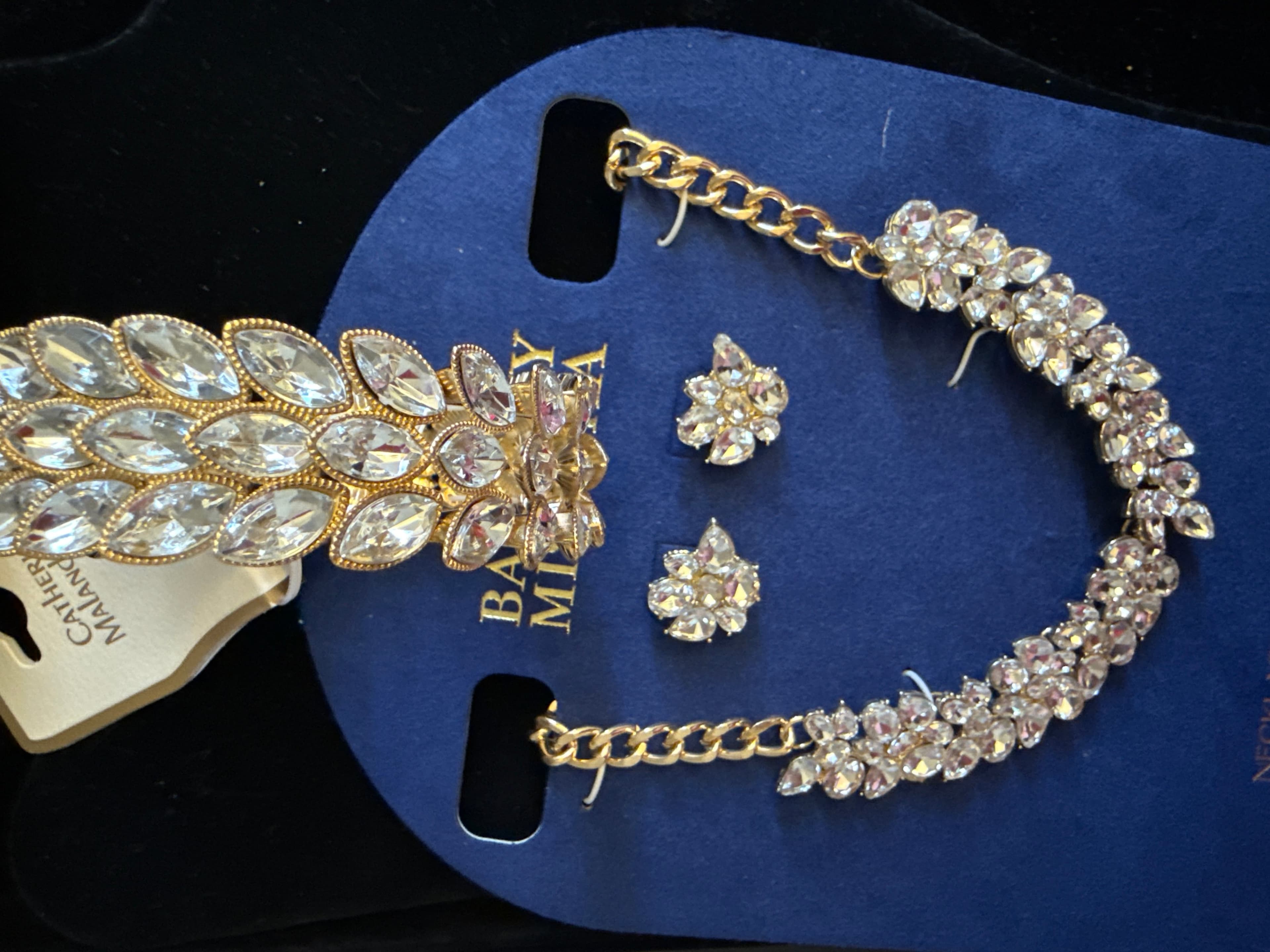 Badgley Mischka Crystal Necklace and Earrings Set - Thumbnail 4