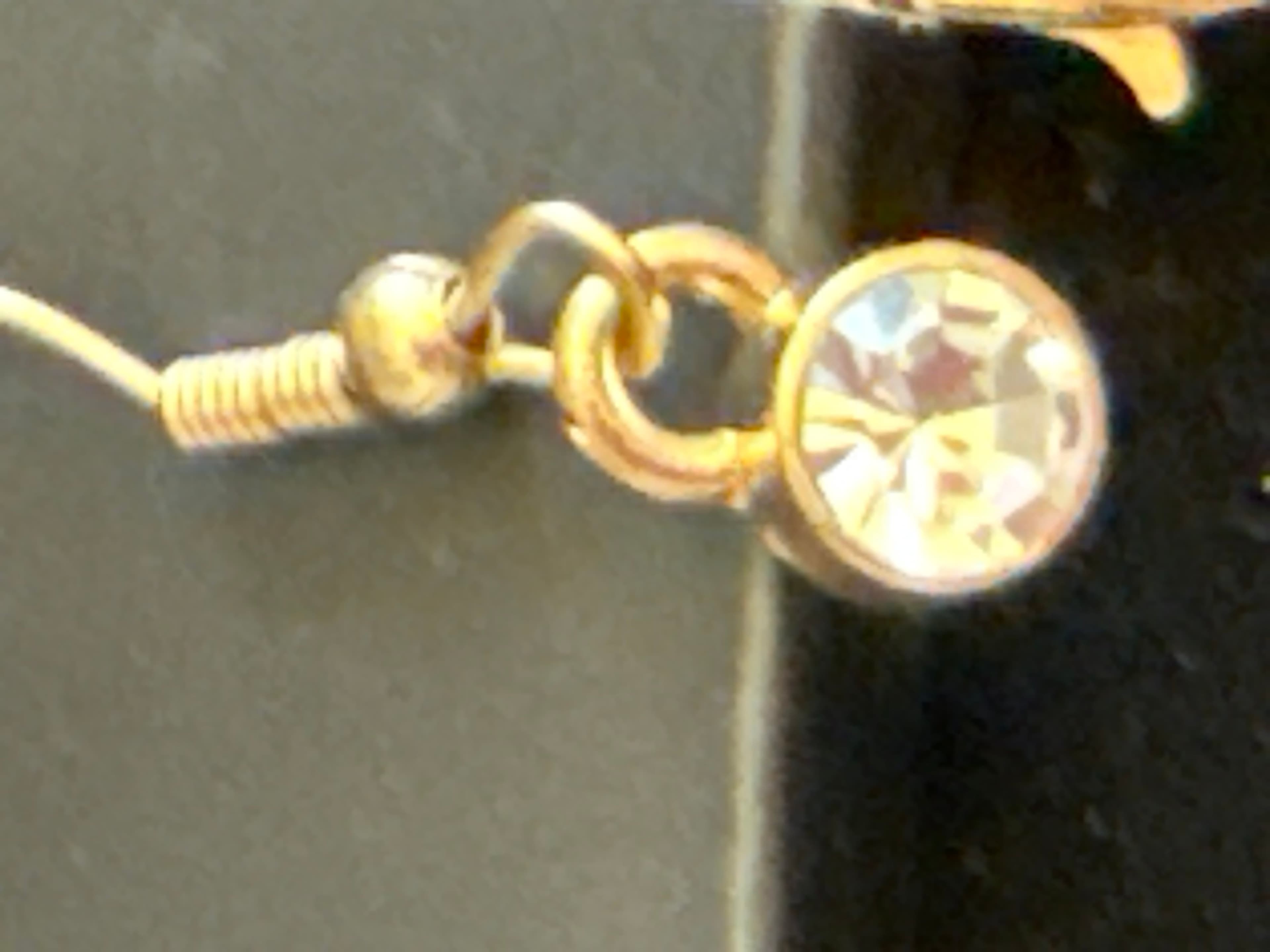 Gold-Tone Necklace with Amber-Colored Gemstones - Thumbnail 3