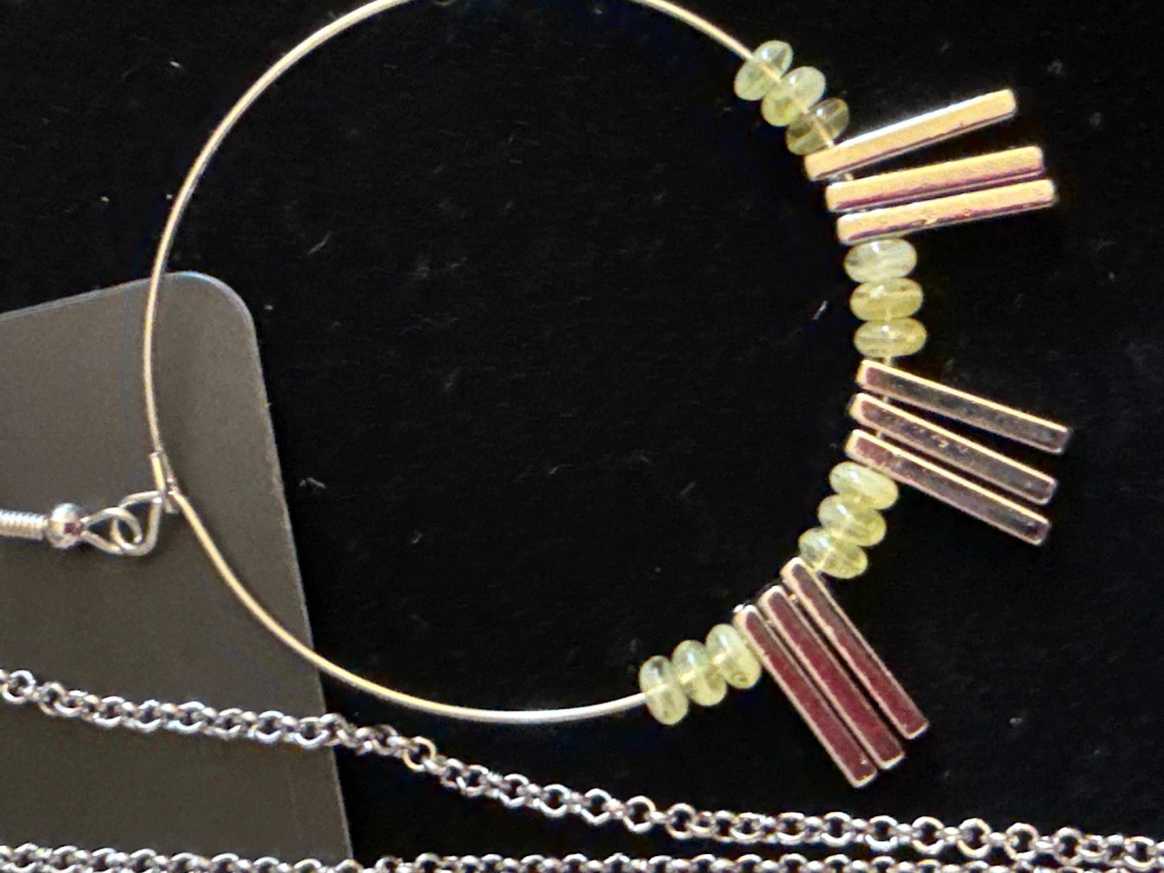 Paparazzi Silver and Yellow Necklace and Earring Set - Thumbnail 5