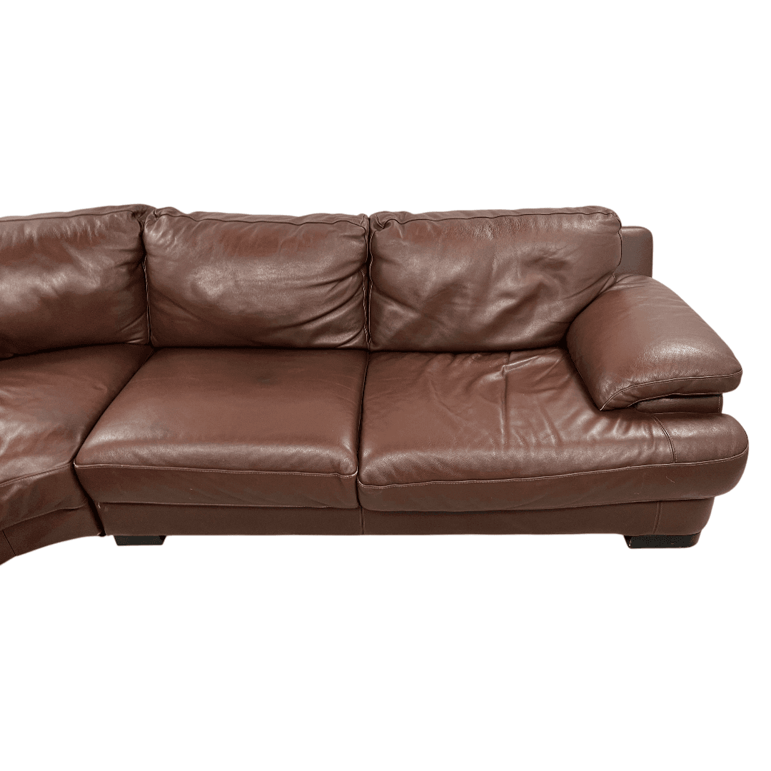 Chateau D’ Ax Brown Leather Sectional - Thumbnail 11